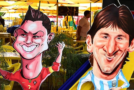 کاریکاتورهای مسی و رونالدو